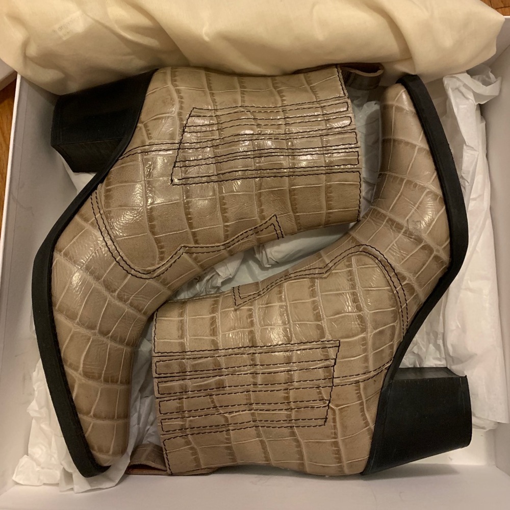 Ganni Embossed Leather Boot